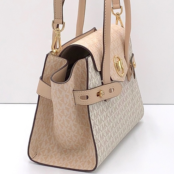 MICHAEL KORS
Carmen Medium Color-Block Logo Satchel color Buff Multi - Picture 7 of 16